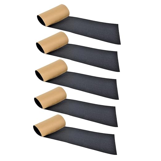 Abaodam 5pcs Skateboard Grip Tape Sheets Slip Sandpaper Tape for Longboard Grip