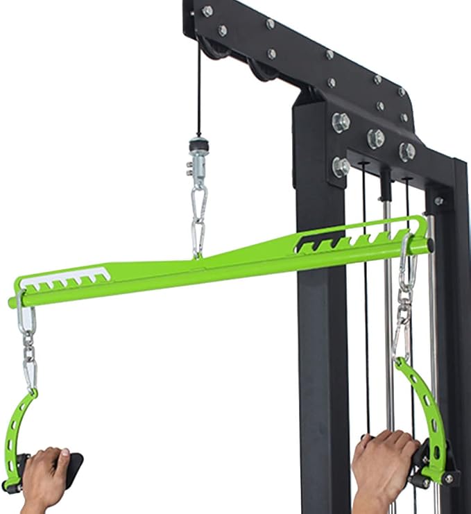 Adjustable Lat Pull down Bar, Cable Machine Attachments for Gym, Home Gym Fitness T-bar Row Pulldown Attachments, Lat Pull Down Machine Wide Grip Neutral Grip Handle