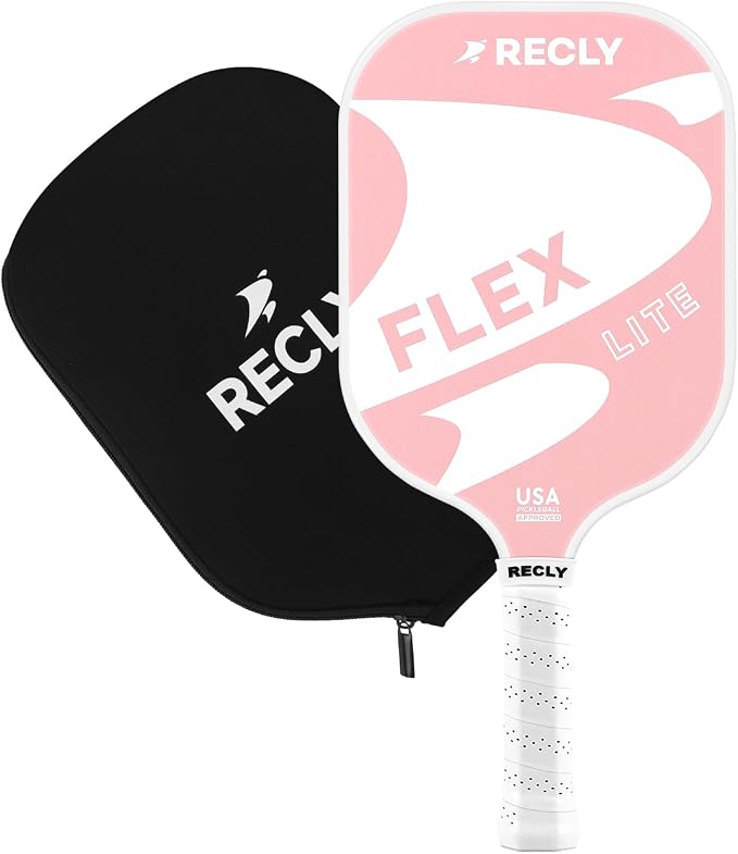 Recly Pickleball Paddles, Carbon Fiber Pickleball Paddle with UV Printed Finish & Sure-Grip Elongated Handle 14MM,USAPA Approved for Beginner and Professional Players