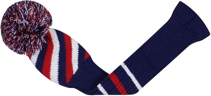 Scott Edward Golf Club Head Covers Set of 4, Acrylic Yarn Double-Layers Knitted, with Rotatable Number Tags