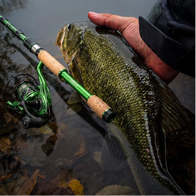 Telescopic Fishing Combo, 6FT/7FT Carbon Fiber Travel Rod with 3000 Spinning Reel for Bass Trout Catfish Freshwater Saltwater