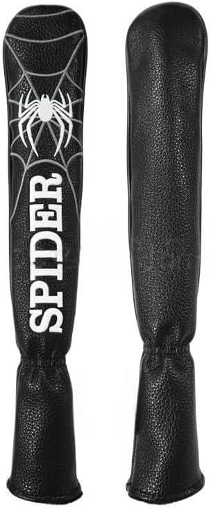 Vesperlux Spider Golf Headcovers Driver Wood Hybrid Iron | Waterproof Leather, Magnetic Putter Cover, Anti-Slip Fit, Full Protection, Durable, Fits Alignment Stick, Men's Golf Gift