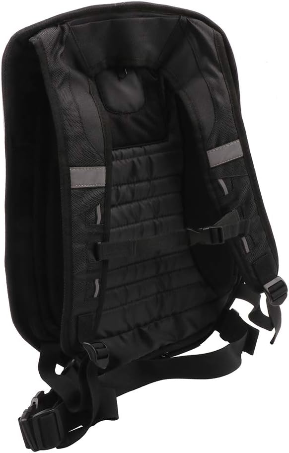 JFG RACING Motorcycle Backpack 30L,Universal Hard Shell Helmet Hardshell Riding Back Pack for Men Women - Imitation Carbon Fiber Black