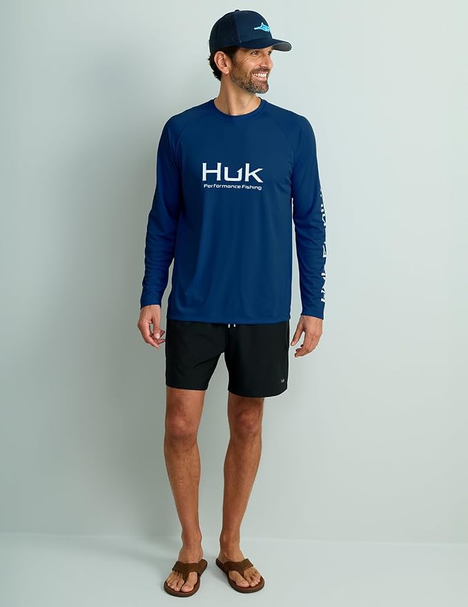 HUK Men's Pursuit Vented Long Sleeve Fishing Shirt (+30 UPF)