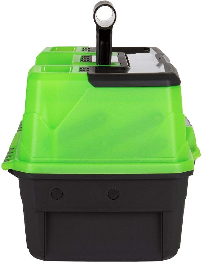 Flambeau Outdoors 6383 3-Tray Tackle Box, 32 Compartments, Frost Green | Cantilever 3-tray box, 32 compartments with 13 removable dividers, bulk base storage, Draw Tite latch, frost green