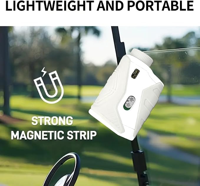 Golf Rangefinder with Slope, 1500 Yards Laser Range Finder Golfing, 6X Magnification with Slope Switch, Flag Pole Locking Vibration,Rechargeable with Magnet Stripe, Range Finders for Golfers & Hunting