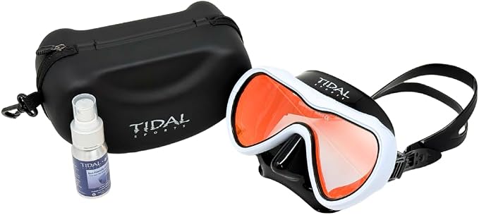 Tidal Mask-Advanced Anti Fog Diving Mask for Scuba Diving, Snorkeling, Free Diving&Swimming. Wide-Angle Tempered Glass Single Lens.