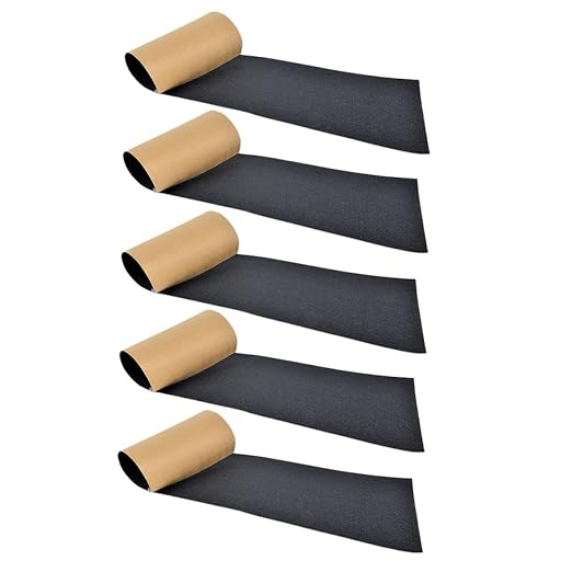 DECHOUS 5pcs Slip Sandpaper Skateboard Grip Tape Sheets Longboard Grip Tape Sticker