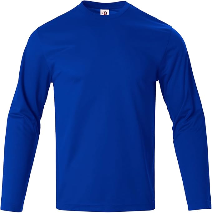 Mens Long Sleeve T-Shirts Casual Crew Neck Tee Shirt Summer Soft Running Swimming Cycling Fishing Tops