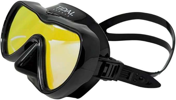 Tidal Mask-Advanced Anti Fog Diving Mask for Scuba Diving, Snorkeling, Free Diving&Swimming. Wide-Angle Tempered Glass Single Lens.