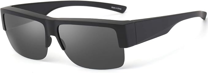 CAXMAN Fit Over Glasses Sunglasses for Men & Women Polarized Lens 100% UV Protection