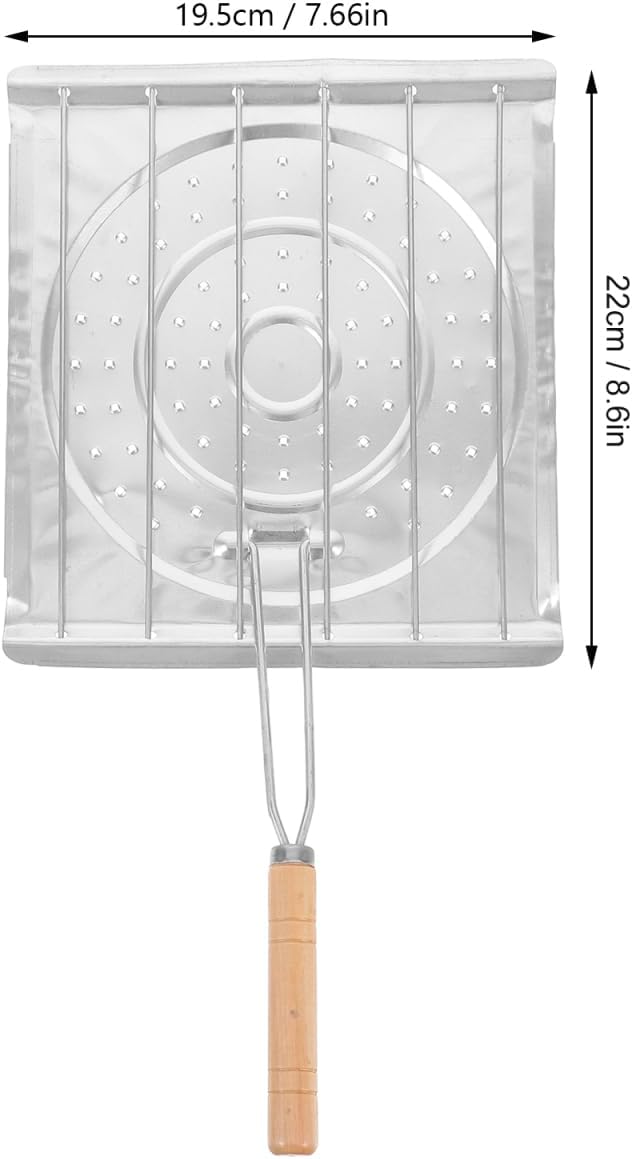 MAGICLULU Foldable Stovetop Toaster Rack 8.66X7.67In Multi-Function Tortilla Grill Tray and Toast Holder Rack for Camping Home Use Durable Wire Baking for Corn Bread Grilling