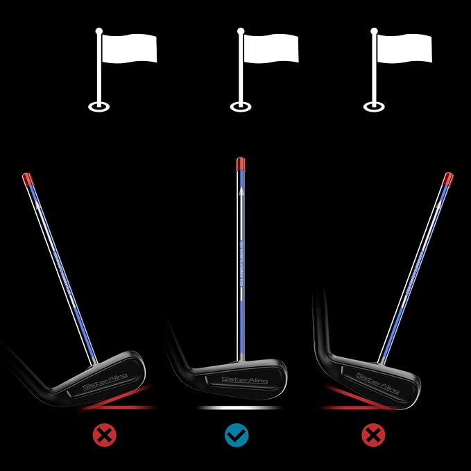 Golf Magnetic Alignment Rods and 9ft/12ft Water Telescopic Golf Ball Retriever