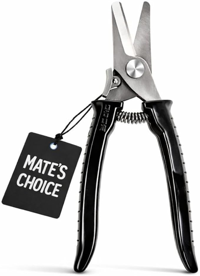 SORD Fishing Scissors - Pro Shears for Monofilament & Fluorocarbon Fishing Line Cutter - Mono Nippers - Titanium Coated 420 Stainless Steel