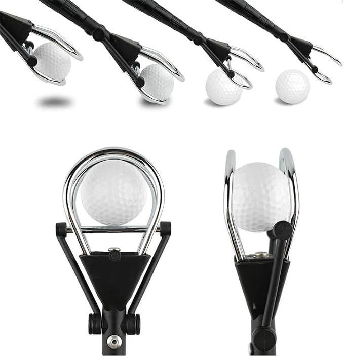 Club Golf Retriever for Water, Telescopic Retriever with Headcover, Stainless Telescopic Extendable Golf Ball Retriever