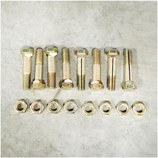Tie Down Engineering - Nuts & Bolts - Ground Anchor Brackets and Straps - Slotted Bolt and Nut (Pack of 8)