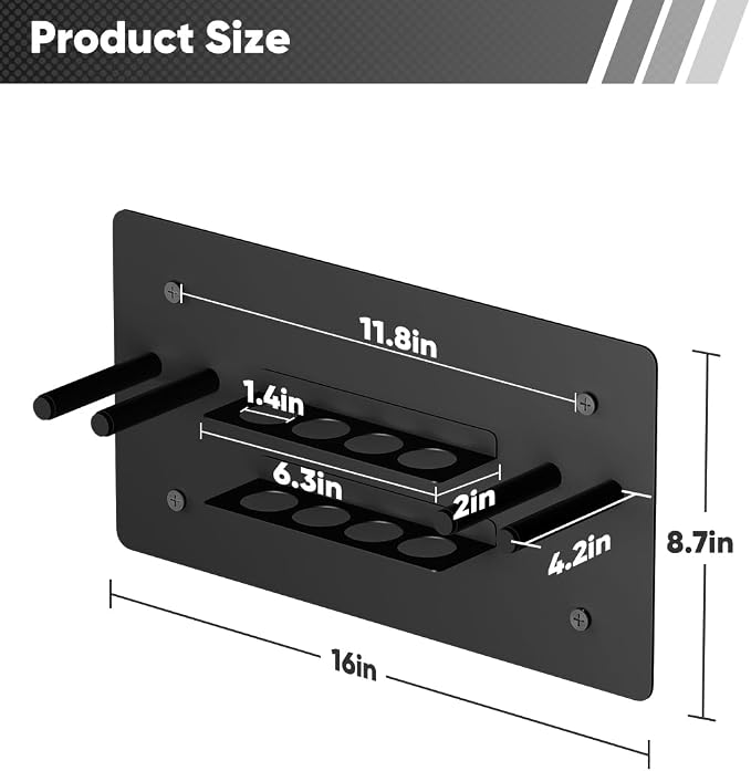 Ping Pong Paddle Holder, Wall Mounted Metal Magnetic Table Tennis Storage Rack Holds