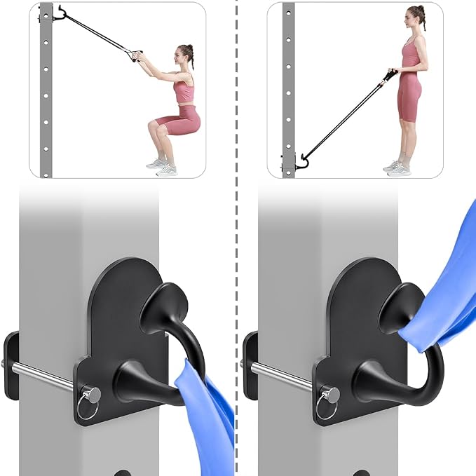 Nordic Hamstring Curl Attachment, Dip Bar, Belt Squat & Safety Spotter Arms for 2"x2" & 3"x3" Power Racks, Home Gym Strength Training Accessories