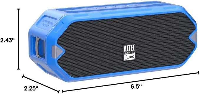 Altec Lansing - HydraJolt Wireless Bluetooth Speaker, Waterproof Portable Speakers with Built in Phone Charger and Lights, Everything Proof Outdoor, Shockproof, Snowproof, 16 Hours Playtime
