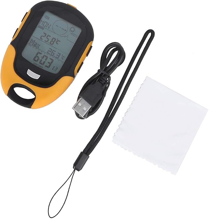 Altimeter, GPS Digital Waterproof Outdoor Altitude Pre, Outdoor Multifunctional Car Altimeter, Pre Warning Remind Compass for Outdoor Activities Like Climbing, Hiking, Hunting