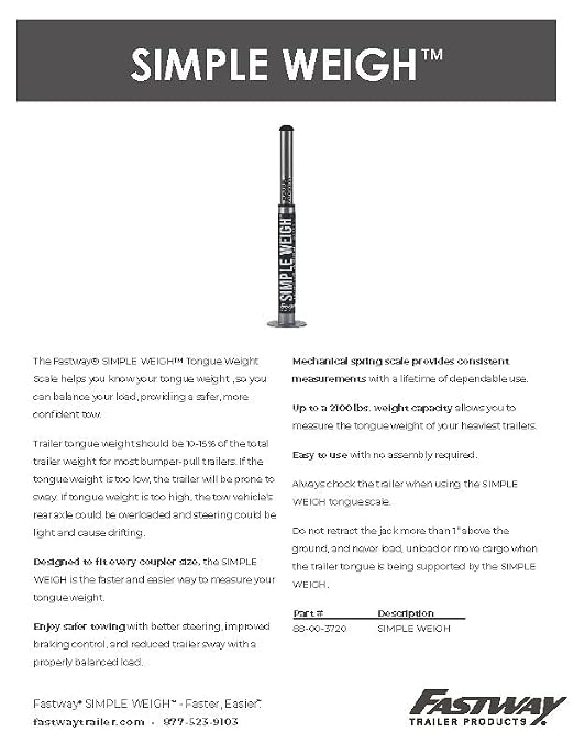 Simple WEIGH™ Tongue Weight Scale