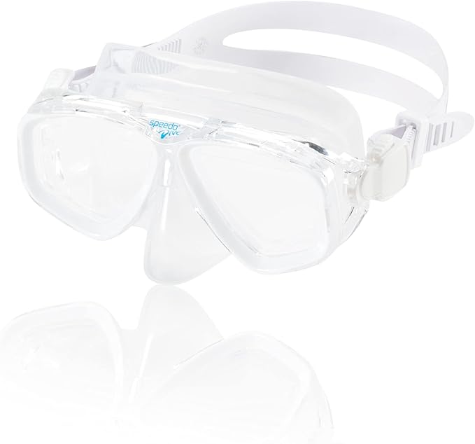 Speedo Unisex-Adult Swim Snorkel Dive Mask Anti-Fog with Nose Cover Adventure Series
