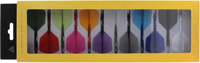 CUESOUL ROST 77 Integrated Dart Shaft and Flight Big Wing/Standard Shape Colour Collection Pack of 12 pcs