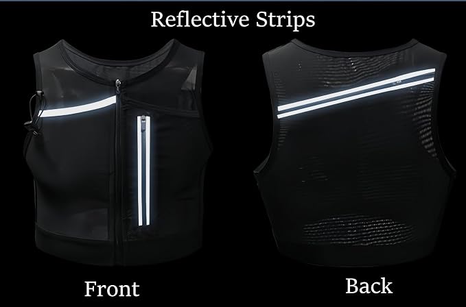 Hydration Running Vest Water Bottle Carrier, Outdoor Sports Trail Backpack for Youth, Teens and Adult