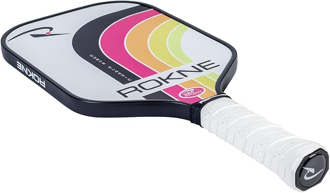 ROKNE Curve Classic Pickleball Paddle | USAPA Approved Fiberglass Pickleball Paddles | Precision Engineering & Comfort | ProGrit Texture for Max Spin & Power | Paddle