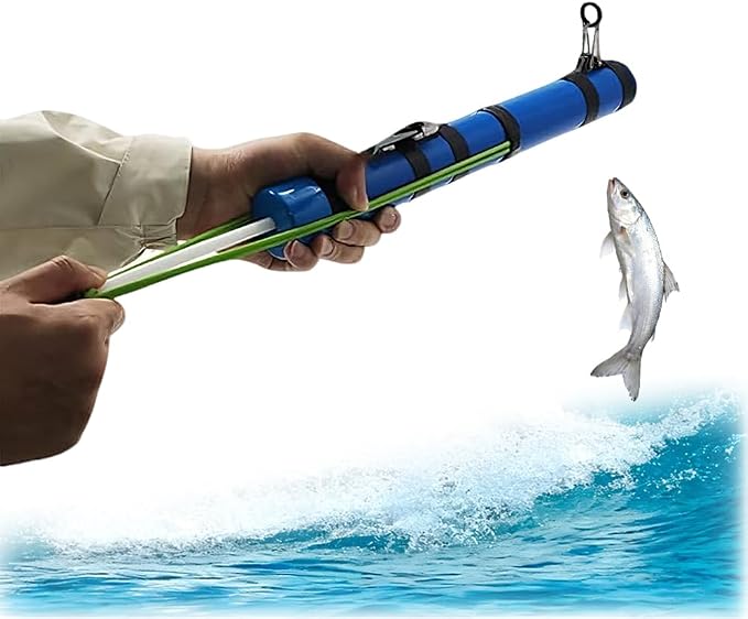 SUFFUSE Fishing Rod, Compact Catapult Fishing Pole, Portable Freshwater and Saltwater Fishing Lures Suitable for Outdoor Hunting and Traveling