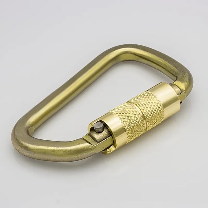 Auto Locking Carabiner 30KN=6500lbs Heavy Duty Large Clip Climbing Carabiner Twist Lock Carabiners for Rock Climbing, Camping, Gym,Rescue (CE Rated,D Shape)