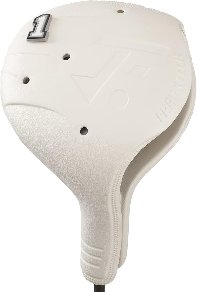 Snap-On Golf Club Covers for Right-Handed Golf Clubs, Easy On Off in 1 Second, Fits 460cc Drivers, Washable EVA Plastic with Shaft Lock, DIY Pins for Customization