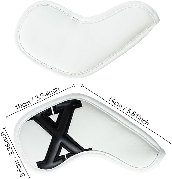 Golf 10pcs/12pcs Thick Synthetic Leather Golf Iron Head Covers Set Headcover Fit All Brands