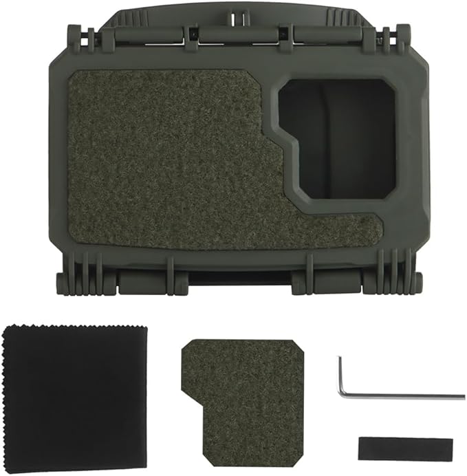 Universal Tactical Phone Mount for Plate Carrier, Hands-Free Chest Holder Compatible with All iPhone & Android (4.7-6.6 Inch Screen) (Green)