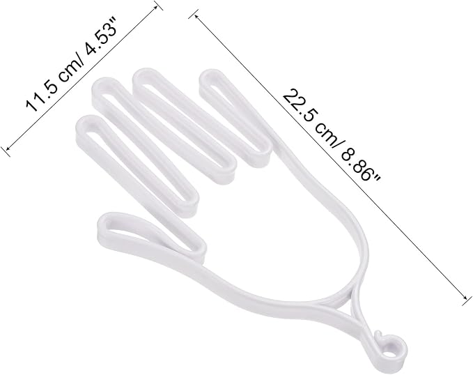 PATIKIL Golf Gloves Stretcher, 4 Pack Plastic Keeper Support Rack Holder Dryer Hanger Frame for Sports Gloves Maintenance, White