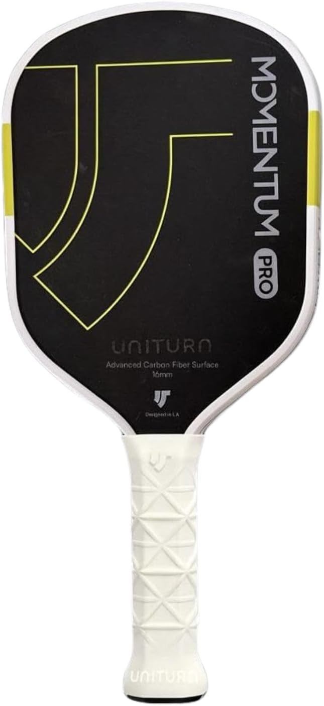 Pickleball Paddle – T700 Raw Carbon Fiber, Silicone Grip | Momentum PRO 16mm Control Core, Hyperfoam Edge