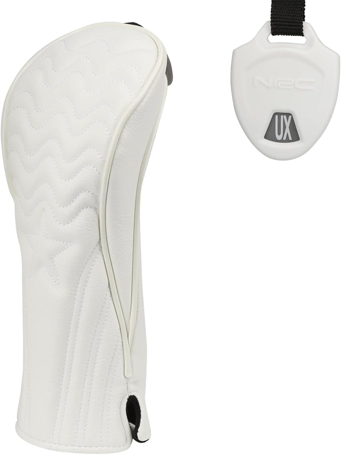 4pcs or 1pc Golf Club Head Covers for Woods, Driver, Fairway, Hybrid – Premium PU Leather with Interchangeable Tags & Magnetic Blade and Mallet Putter Covers