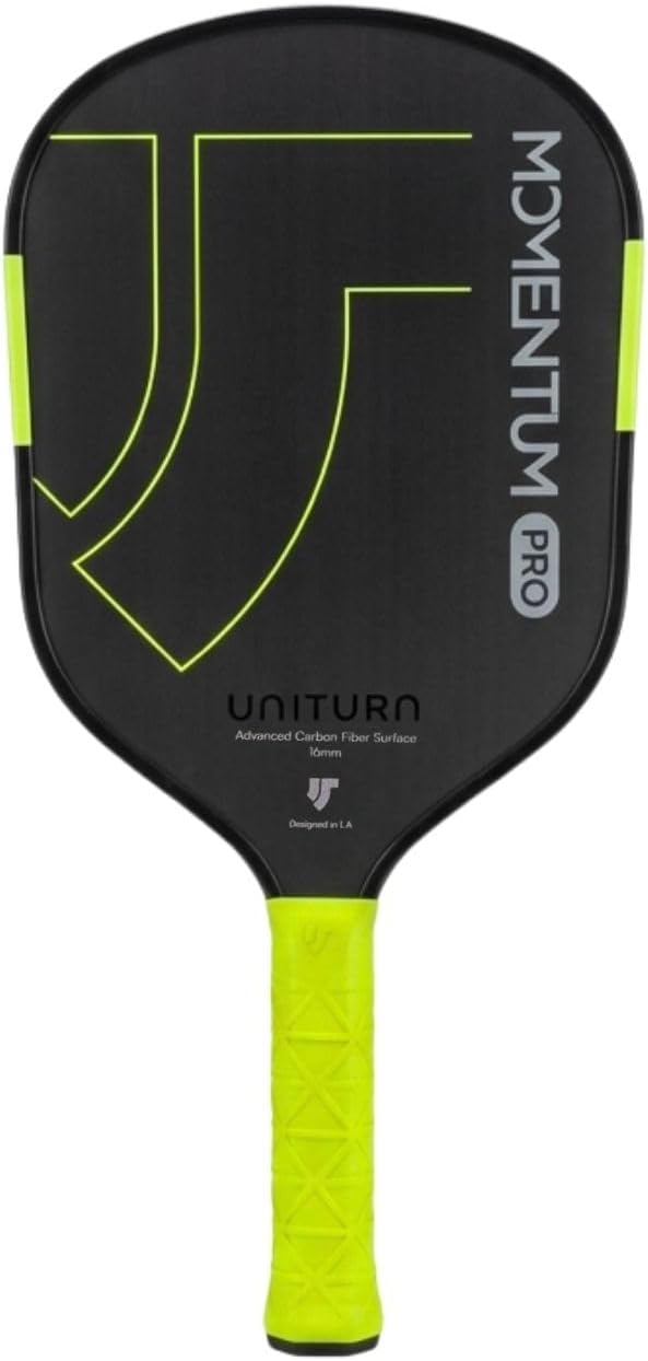 Pickleball Paddle – T700 Raw Carbon Fiber, Silicone Grip | Momentum PRO 16mm Control Core, Hyperfoam Edge