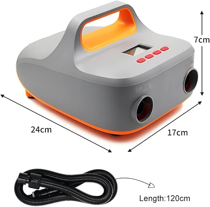 Electric Sup Air Pump, 20PSI High Pressure for Inflatables and Deflation, 6 Nozzles Sup with LCD Display for Inflator Boat, Paddle Board Surf Boats Rubber Inflatable Tents