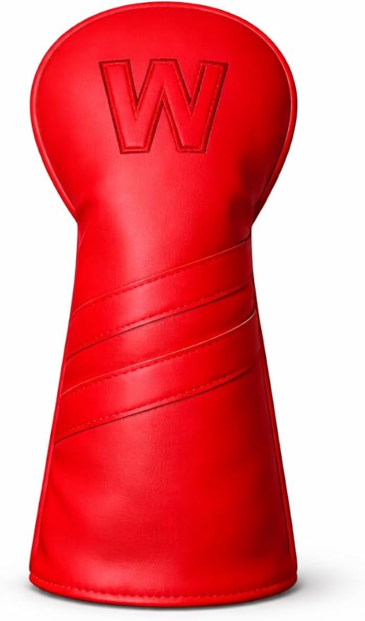Leather Golf Headcovers Set of 3 – Driver (1), Fairway Wood (W) & Hybrid (H) – Premium Retro PU Leather Golf Club Head Covers – Fits 460cc – Detroit Golf Co.