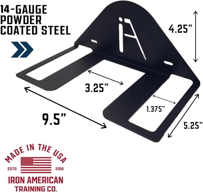 IRON AMERICAN Ping Pong Wall Rack, Made in USA - 1.375 Inch Slot for Balls and 3.25 Inch Slot for Paddles, Ping Pong Ball Holder Table Tennis, Hardware Included 2-Pack