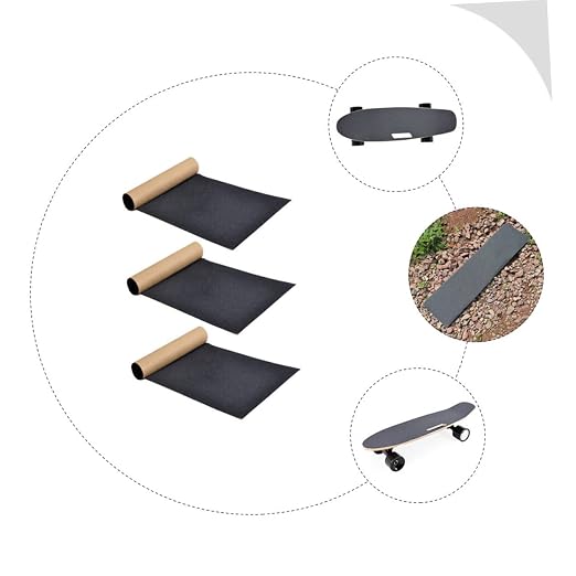3Pcs Wear Resistant Grip Tape for Skateboards Replaceable Skateboard Sandpaper with Reliable Viscosity for Convenient Use and Enhanced Grip