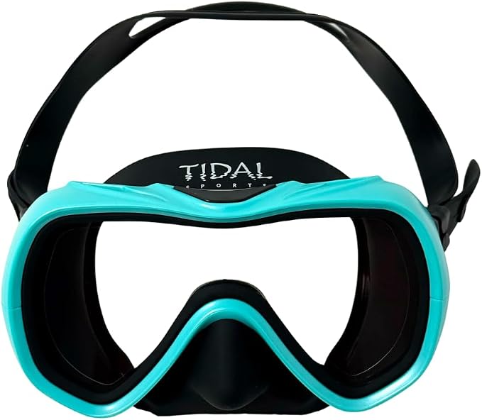 Tidal Mask-Advanced Anti Fog Diving Mask for Scuba Diving, Snorkeling, Free Diving&Swimming. Wide-Angle Tempered Glass Single Lens.
