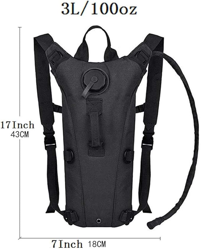 Running Hydration Vest Pack Tactical 3L Water Bladder Backpack Bag for Cycling Marathon Hiking Daypack Men & Women