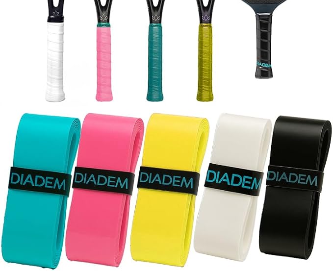 Diadem Pro Feel Overgrip | Ultra-Thin 0.6mm Tennis & Pickleball Grip Tape – Superior Cushioning, Moisture-Wicking & Long-Lasting Tackiness