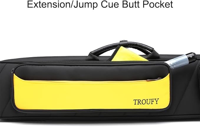 Pool Cue Case – Durable 4x4 & 4x5 Billiard Pool Cue Stick Carrying Case with Large Storage Space, Waterproof Billiards Accessories