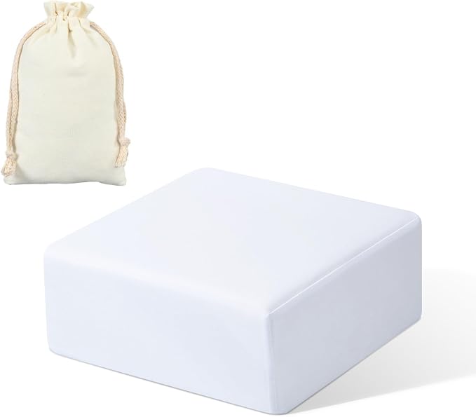 TOPPURE Travel Cube Memory Foam Pillow for Side Sleepers, Cervical Pillow for Neck and Shoulder Pain Relief, Washable Pillowcase, White(Travel-12"x12"x5")