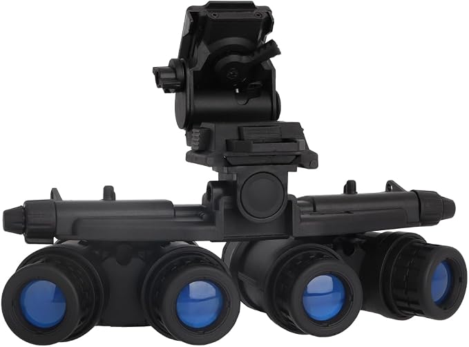 Tactical Night Vision Goggles Model GPNVG18 with Adjustable Helmet NVG Bracket Mount for Cosplay and Display, No Function (Black)