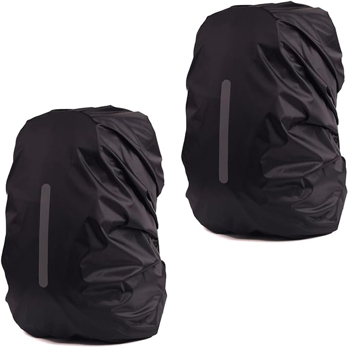 2 Pack Waterproof Rain Cover for Backpack,Backpack Rain Cover with Reflective Strip,Rucksack Rain Cover for Bicycling/Hiking/Anti-Dust/Anti-Theft/Camping/Traveling/Outdoor Activities