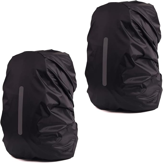 2 Pack Waterproof Rain Cover for Backpack,Backpack Rain Cover with Reflective Strip,Rucksack Rain Cover for Bicycling/Hiking/Anti-Dust/Anti-Theft/Camping/Traveling/Outdoor Activities